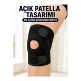 Kaia Life Patella Destekli Kısa Dizlik Ayarlanabilir Bantlı Diz Koruyucu Destek
