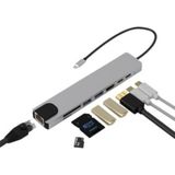 Kaia Life Type C Hub Çoklayıcı 8 Port USB HDMI RJ45 Kart Okuyucu