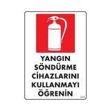 Kaia Life Yangın Söndürme Tüpü Uyarı Levhası 25X35 KOD:859