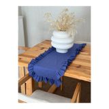 KaiAtelier Deep Keten Heryeri Fırfır Runner 40cmx120cm