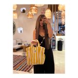 KaiAtelier Lemonade Astarlı Çift Kulplu Shopper Çanta / Plaj Çantası