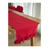 KaiAtelier Lovely Keten İki Ucu Fırfır Runner 40cmx120cm