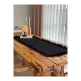 KaiAtelier Lune Keten Dikdörtgen Fırfırlı Runner 40cm x 120cm