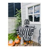 KaiAtelier Stripe Keten Heryeri Fırfırlı Dikdörtgen Runner 40x120cm