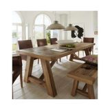 Kaidos Ahşap Doğal Kütük Yemek / Toplantı / Çalışma Masası - 80 X 220