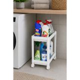 KaiHome 2 Katlı Tekerlekli Banyo Rafı Mutfak Dolabı Düzenleyici Tezgah Altı Organizer