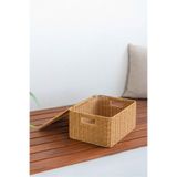 KaiHome Bambu/Rattan Büyük Boy Çok Amaçlı Hasır Düzenleyici/Organizer/Sepet/Banyo Düzenleyici