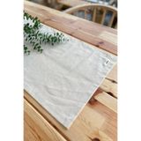 KaiHome Ham Keten Dikdörtgen Düz Runner 40x120cm