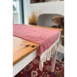 KaiHome Natural Keten İki Yanı Fırfırlı Dikdörtgen Runner 50X150CM