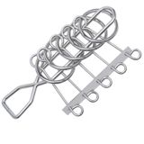 KAILIMENG 5 Bağlantılı Yüzük Metal Yapboz - Sert Sıralı Hareket Yapbozu - Yetişkinler ve Çocuklar için Zeka Oyunları - Klasik Hile IQ Oyuncak (Uzunluk 11 cm)