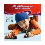 Kai’nin Motosiklet Hız Yarışı 71838-6 Yaş Üzeri Kız ve Erkek Çocuklar Için Kai'nin Yarış Motosikleti ile Ifrit Motosikleti ve 2 Minifigür Içeren Yaratıcı Oyuncak Yapım Seti (79 Parça) - standart