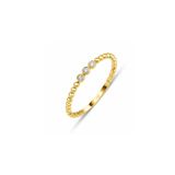KAIROS JEWELRY 14 Ayar Altın 3 Taşlı Dorika Yüzük