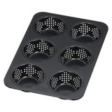Kaiser İlham Veren Küçük Ekmek Pişirme Kalıbı Delikli 28 X 19 Cm, 6 Küçük Ekmek İçin Pişirme Kalıbı, Yapışmaz Kaplamalı, Ekşi Hamuruna Dayanıklı