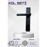 Kaizen Kapı Kolu Piramit Siyah Aynalı Wc-Banyo Sol Yön