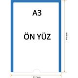 Kaizen Market A3 Kısa Kenar Açık Mavi Mıknatıslı Magnet Çerçeve (10'lu Paket)