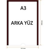Kaizen Market A3 Kısa Kenar Açık Mıknatıslı Siyah magnet çerçeve şömiz 10'lu Paket