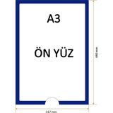 Kaizen Market A3 Mıknatıslı Kısa Açık Çerçeve Koyu Mavi