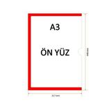 Kaizen Market A3 Uzun Kenar Açık Kırmızı Mıknatıslı Magnet Çerçeve