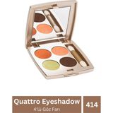 Kajal 4'lü Göz Farı - Quattro Eyeshadow Turuncu-Krem-Bej-Kahverengi - NO:414 - 001