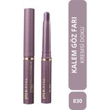 Kajal Long Lasting Suya Dayanıklı Eyeshadow Stick Göz Farı - 830 Gül Kurusu - Kalıcı, Kremsi Kalem Far - Pembe