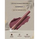 Kajal Natali Waterproof Göz Kalemi ve Göz Farı No: 451 - Simli Pembe