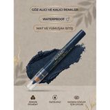 Kajal Natali Waterproof Göz Kalemi ve Göz Farı No: 453 - Simli Lacivert