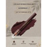 Kajal Natali Waterproof Göz Kalemi ve Göz Farı No: 471 - Bordo
