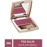 KAJAL Suya Dayanıklı Blusher Toz Allık Bordo No: 306