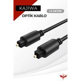 KAJİWA 1.5 Metre Fiber Optik Ses Kablosu Premium Digital Optic Toslink 1.5mt