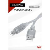 KAJİWA 1.5 metre Yazıcı Kablosu - USB A to B Printer Cable | Tüm Markalara Uyumludur. 1.5mt