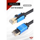 Kajiwa Cat8 20 Metre Ethernet Kablosu 25GBPS Premium Internet Lan Kablo 20MT
