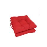 KAJJU TEXTİLE & DESİGN 2'li Pofidik Kare Sandalye Minderi Kırmızı 40x40 Cm