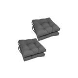 KAJJU TEXTİLE & DESİGN 4'lü Antrasit Gri Renk Pofidik Kare Sandalye Minderi Gri 40 X 40 Cm