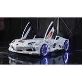 Kaju Carbed Arabalı Çocuk Yatak Borghi Full Beyaz