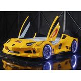Kaju Carbed Arabalı Çocuk Yatak Borghi Full Sarı