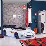 Kaju Carbed Arabalı Çocuk Yatak Luxury Full Beyaz