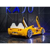 Kaju Carbed Arabalı Çocuk Yatak Moon Aero Full Sarı