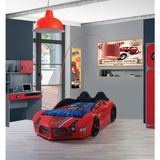 Kaju Mobilya Kaju Luxury Full Kırmzı Arabalı Yatak - 90 x 190 cm - Kırmızı