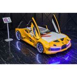 Kaju Mobilya Kaju Moon Aero Premium Sarı Arabalı Yatak - 90 x 190 cm