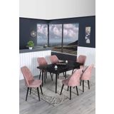 Kaktüs Avm 6 Kişilik Açılır Masa Sandalye Takımı Mutfak Masası Takımı Yemek Masası Salon Masası