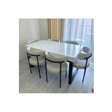Kaktüs Avm 6'Lı Teddy Sandalye Mutfak Sandalyesi Salon Sandalyesi Cafe (Masasız)Beyaz Tek Renk