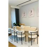 Kaktüs Avm 6'Lı Teddy Sandalye Mutfak Sandalyesi Salon Sandalyesi Cafe Restaurant Sandalyesi
