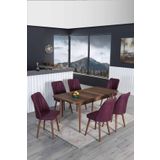 Kaktus Avm 80X130(Kapali) 80X170(Acik) Yemek Odasi Takimi Mutfak Masasi Takimi Yemek Masasi 6 Kisilik