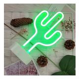 Kaktüs Tasarımlı Neon Led Işıklı Lamba 22,5 x 13,5cm