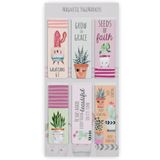 Kaktüs ve Neşeli Saksılarla Sevilen Kutsal Yazı Favori 6'lı Set İlham Verici Manyetik İncil Ayeti Kitap Ayracı, Kutsal Yazı ile, Normal 5,8 cm x 0,1 cm
