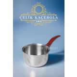 KaktüsKedi 14 Cm Paslanmaz Çelik Kaçerola | Sütlük | Mini Yumurta Haşlama Tavası