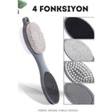 KaktüsKedi 4 In 1 Set Ayak Bakım Seti | Topuk Törpüsü, Rendesi, Fırçası ve Ponza Taşı ile
