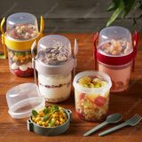 Kaktüskedi 4'lü Set Kapaklı Yemek Saklama Kabı 650 ml Sızdırmaz Tasarım ve Çok Amaçlı Kullanım - Yeşil - Sarı - Kırmızı