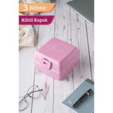 KaktüsKedi Bölmeli Beslenme Kutusu Lila Pembe, 7480000717109