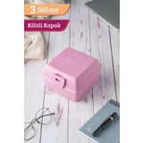 KaktüsKedi Bölmeli Beslenme Kutusu - Yemek Taşıma Ve Saklama Kabı Lila
